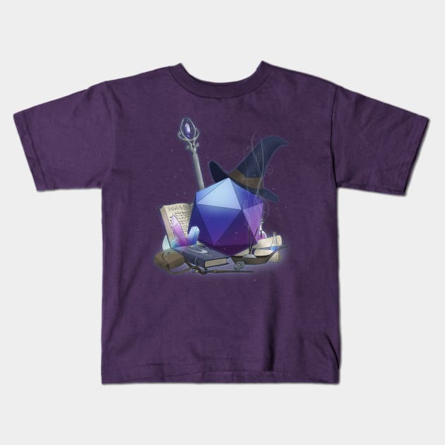 Mage Dice Kids T-Shirt by Oreramar